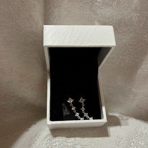 Pandora Round and Square Drop Earrings